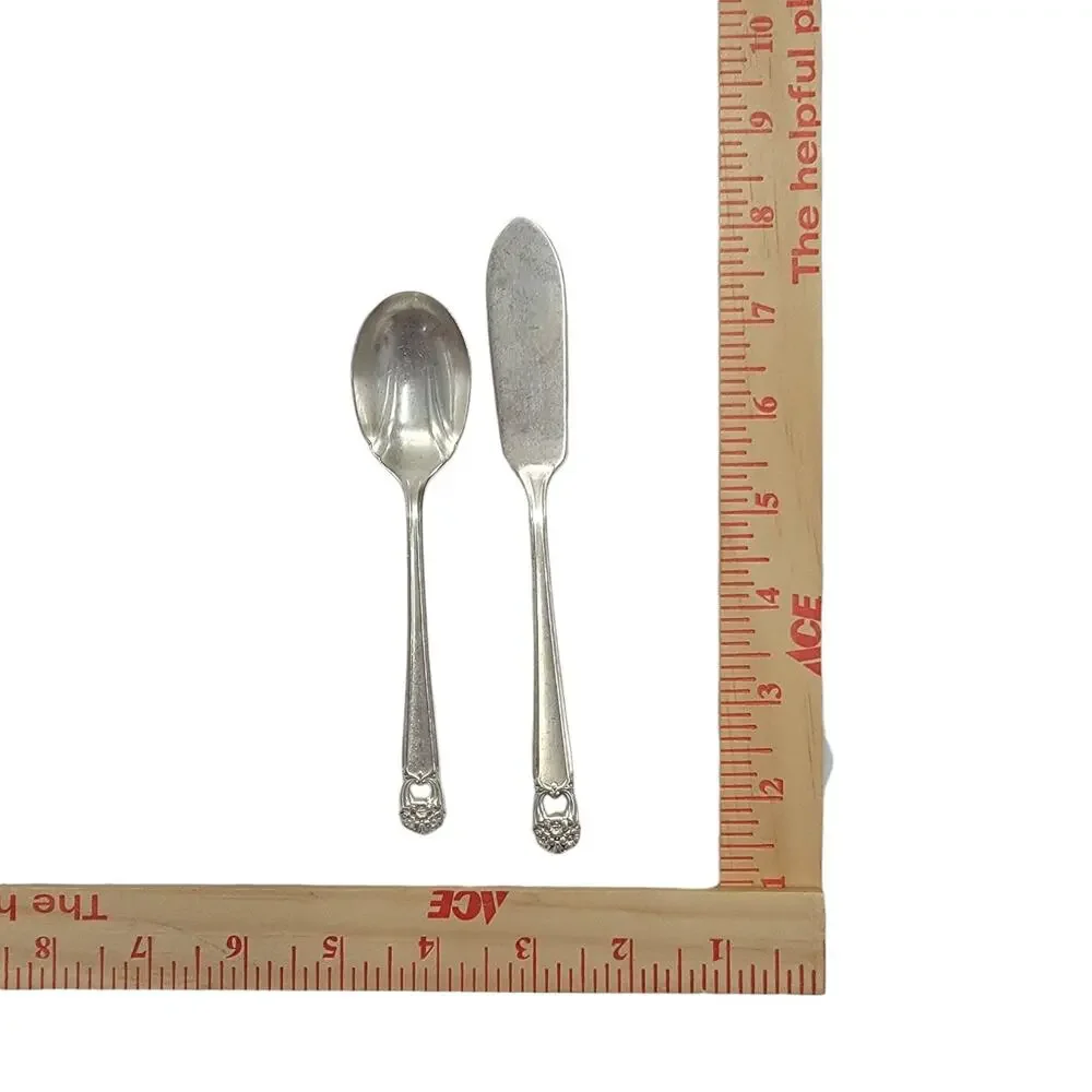 1847 Rogers Bros Eternally Yours Silverplate Teaspoon Flat Butter Knife Set